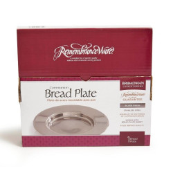 Polished , high-gloss Stainless Steel Bread Plate Silver finish 26 cm